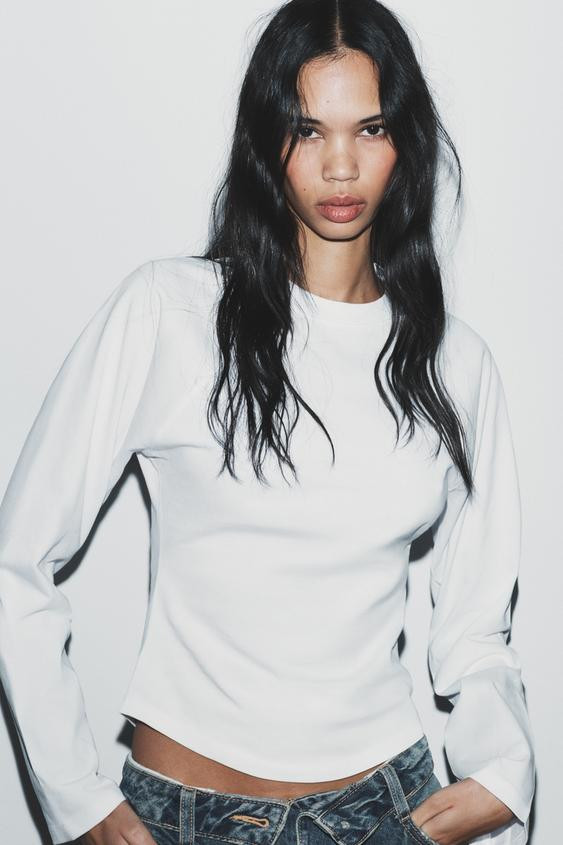 LONG SLEEVE RAGLAN T-SHIRT | Zara US