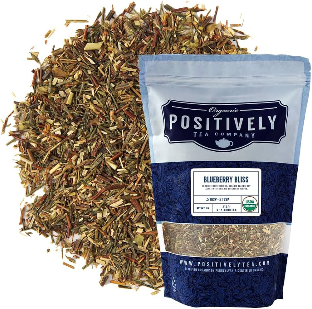 Organic Positively Tea Company, Blueberry Bliss Rooibos Tea, Loose Leaf, 16 Ounce | Amazon (US)