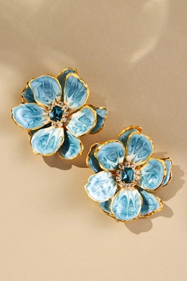 The Pink Reef Handpainted Earrings | Anthropologie (US)