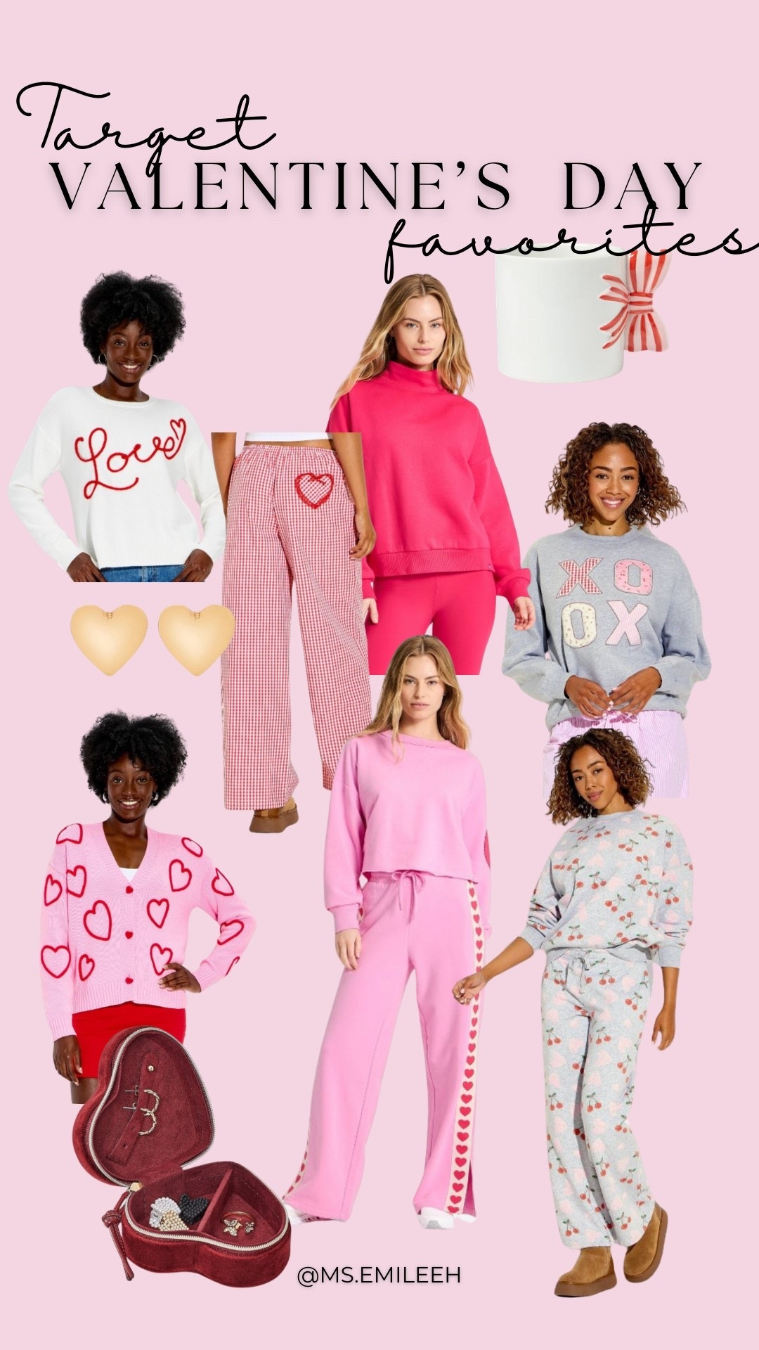 Valentine’s Day Favorites 💕
Cozy, cute, and perfect for February. From heart-print pajamas and soft lounge sets to festive knits and Valentine details, these Target finds are ideal for staying in, gifting, or celebrating love all month long. Affordable, comfy, and seriously cute — Target did not miss this year. Shop early! LTKFindsUnder50 

#LTKHome #LTKootd #LTKValentine