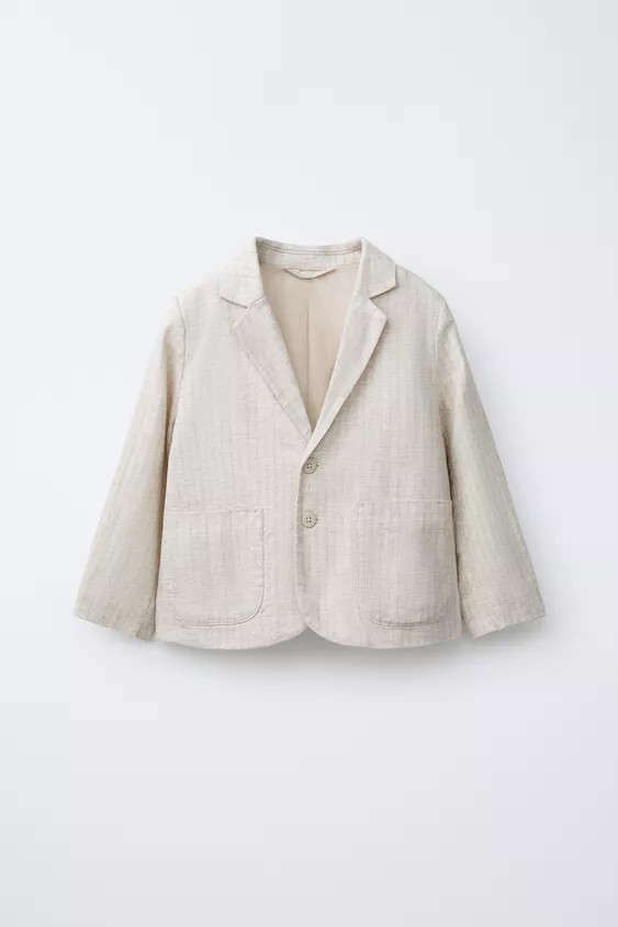 STRIPED LINEN BLAZER | Zara US