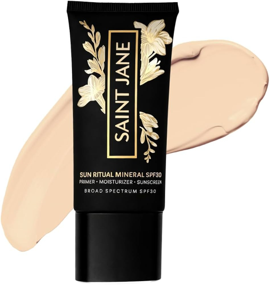 SAINT JANE - Luxury Sun Ritual - Pore Smoothing SPF 30 Mineral Sunscreen | Luxury, Floral-Infused... | Amazon (US)