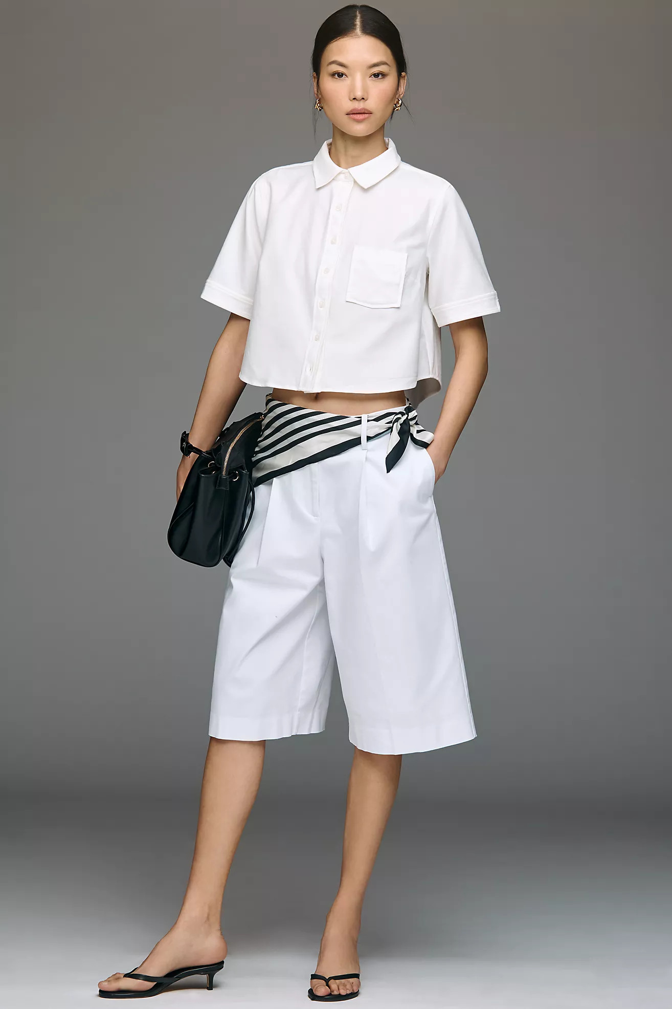 Maeve Pleated Scarf Shorts | Anthropologie (US)