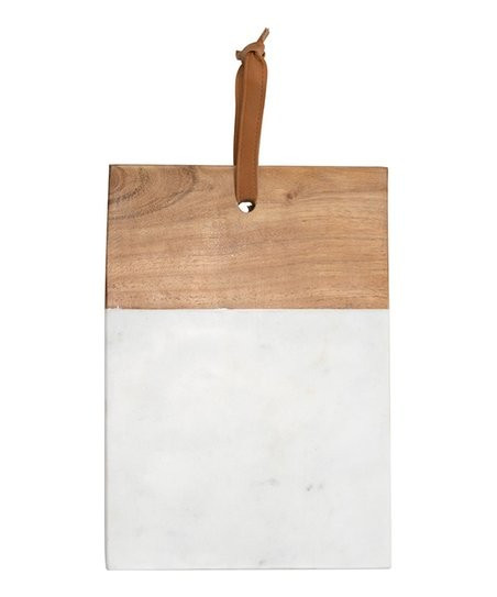 White 10'' Marble & Wood Cutting Board | Zulily