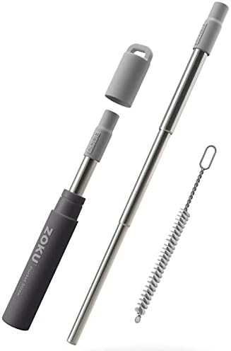 ZOKU - Portable Straw for Key Chains, Pockets, Purses and More, Reusable Stainless Steel Straw wi... | Amazon (US)