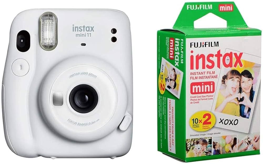 Fujifilm Instax Mini 11 Instant Film Camera, Ice White - with Fujifilm instax Mini Instant Daylig... | Amazon (US)
