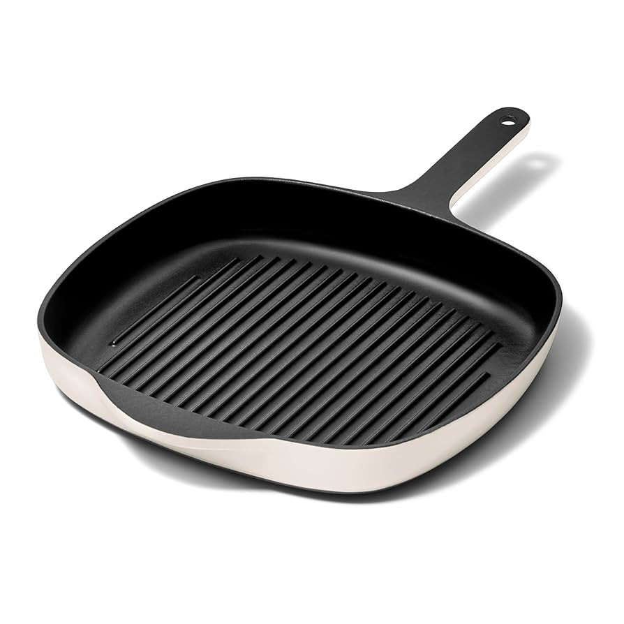 Caraway Enameled Cast Iron Grill Pan - 10.5” Grill Pan for Stovetop Cooking - 3 Layer Enamel Co... | Amazon (US)