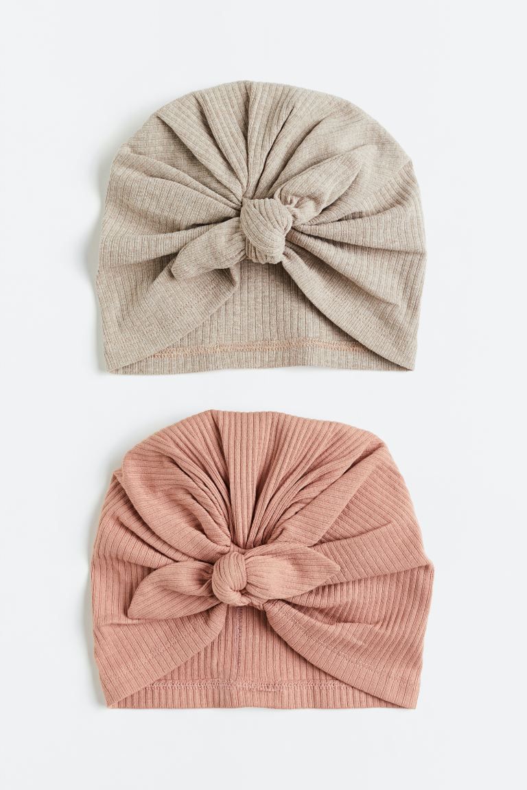 2-pack Jersey Turban-style Hats | H&M (US + CA)