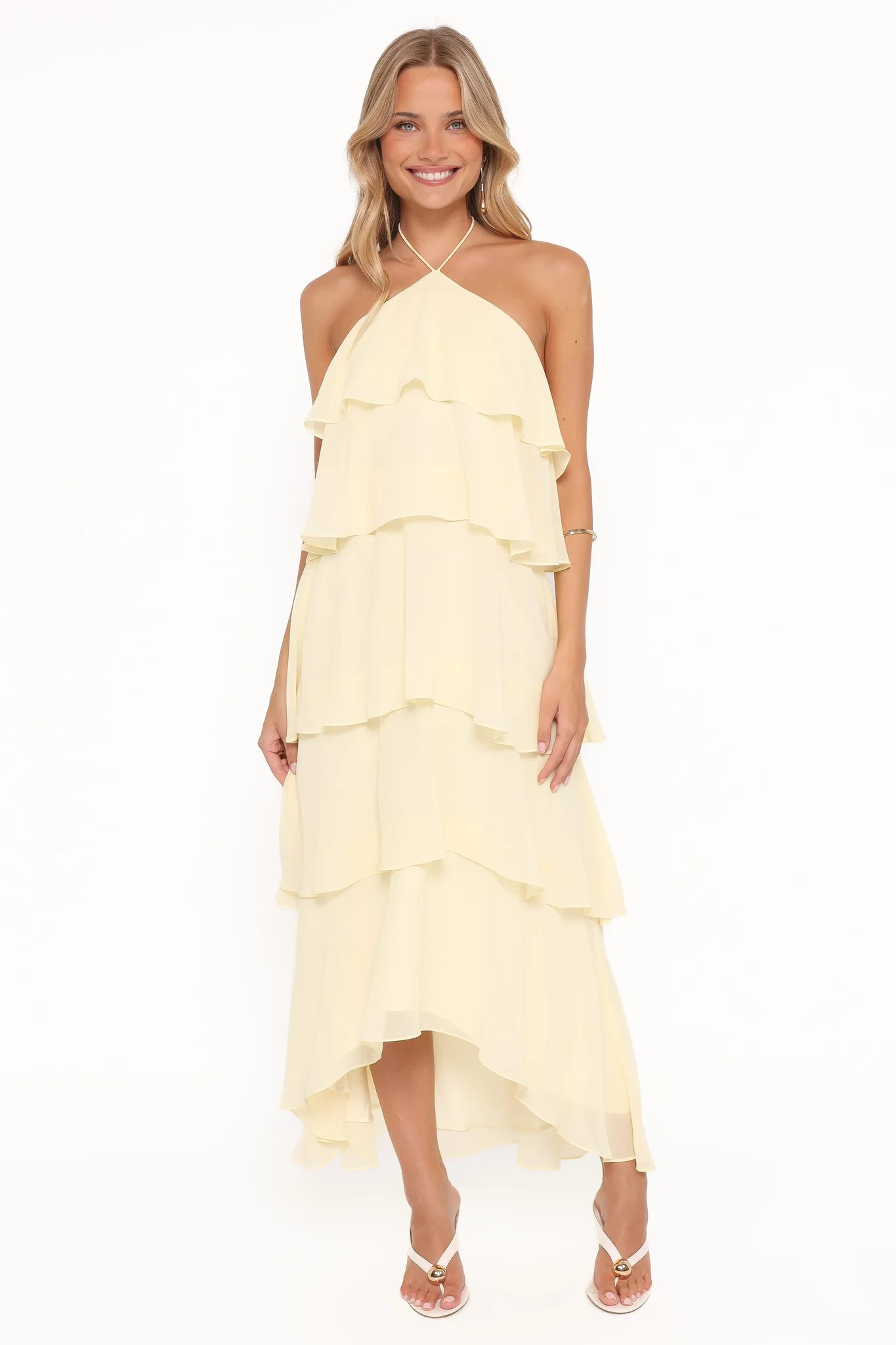 Jonia Halterneck Maxi Dress - Butter Yellow | Petal & Pup (US)