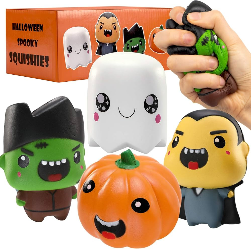 Halloween Toys, Halloween Squishy Toys for Kids, 4 Pack Squishies Toys Halloween Party Favors Set... | Amazon (US)