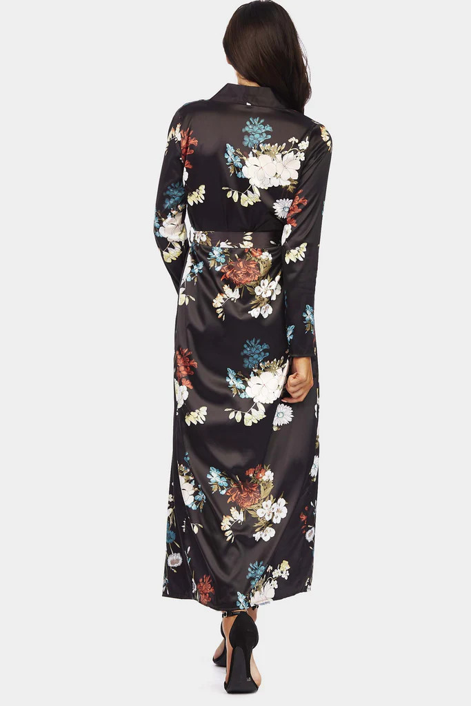 Black Floral Print Kimono | Look Of The Day