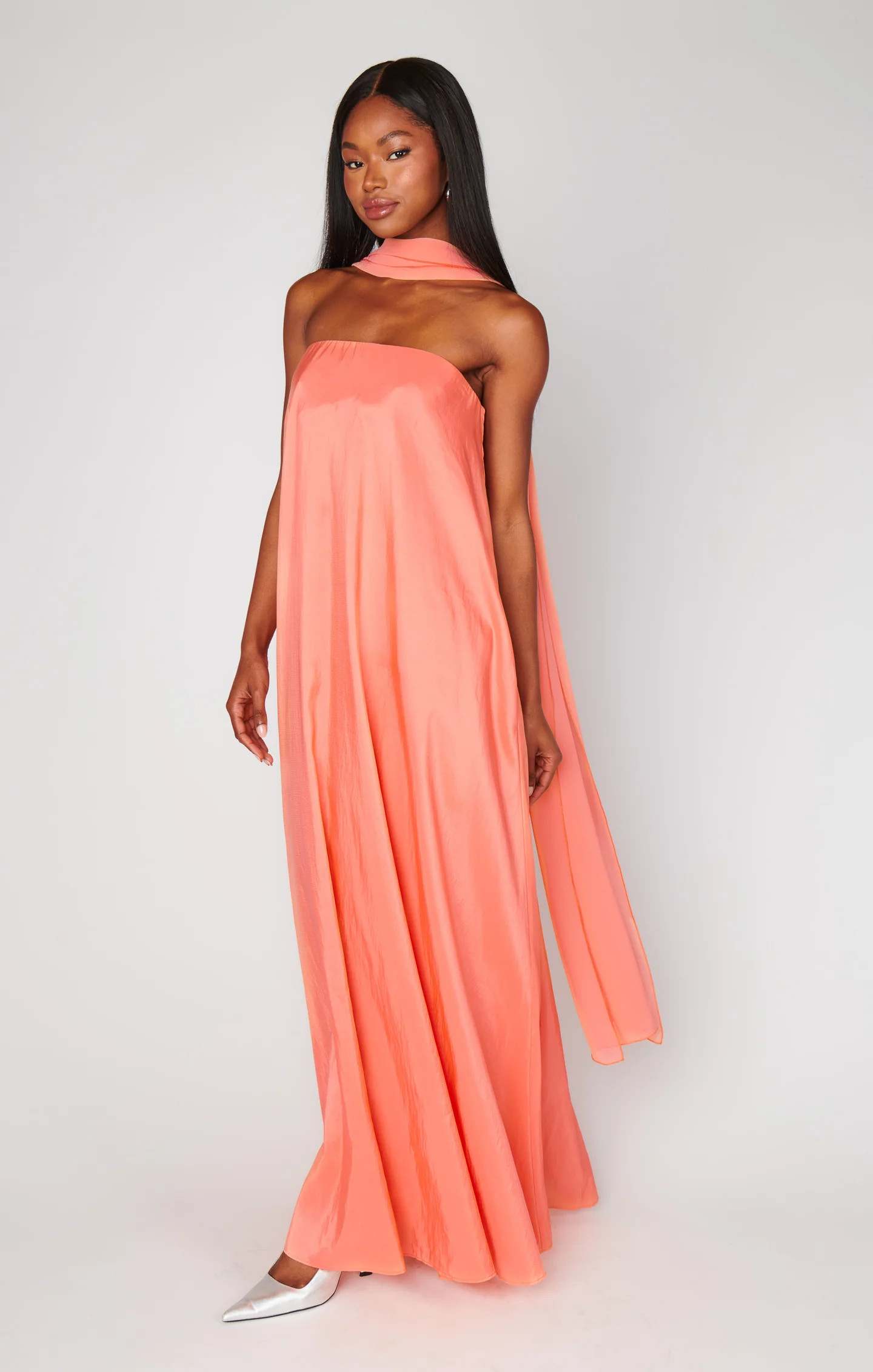 Tinsley Tube Dress ~ Cantaloupe Light Taffeta | Show Me Your Mumu