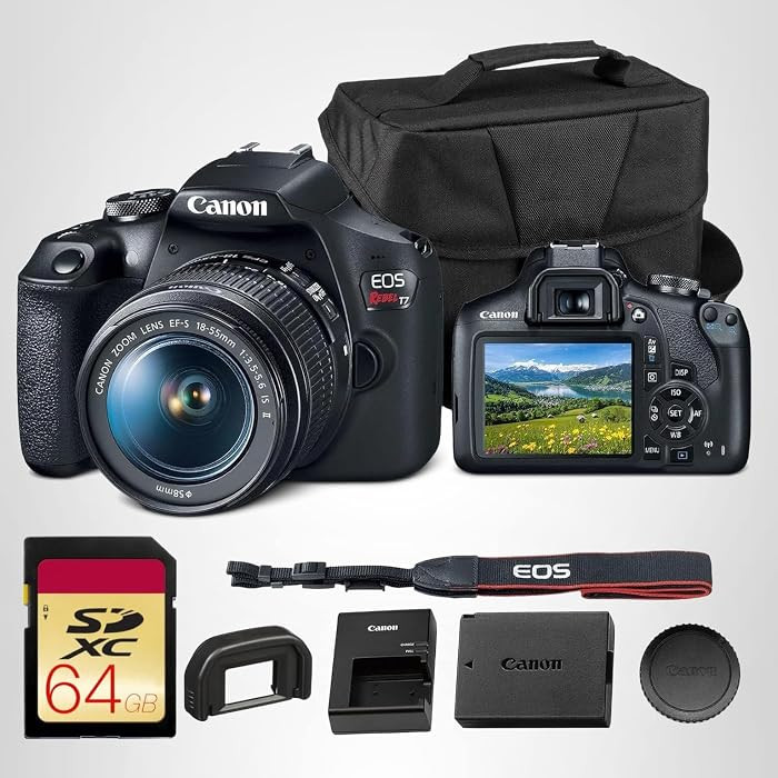 Canon EOS Rebel T7 DSLR Camera | 24.1MP APS-C CMOS Sensor with DIGIC 4+ Image Processor | Built-i... | Amazon (US)