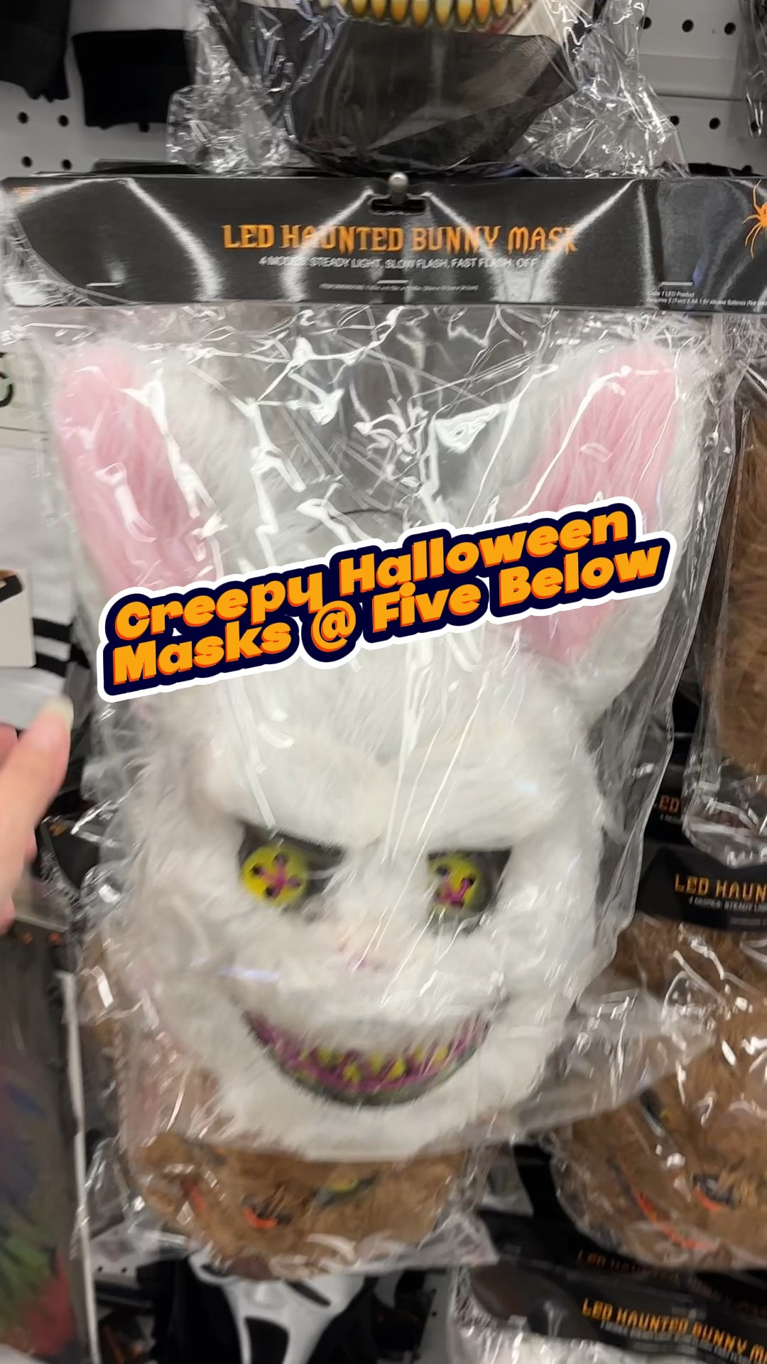 Creepy Halloween masks at Five Below!  

LED Halloween masks | Halloween costume mask | creepy bunny mask | creepy bear mask 

#LTKHalloween #LTKSeasonal #LTKVideo