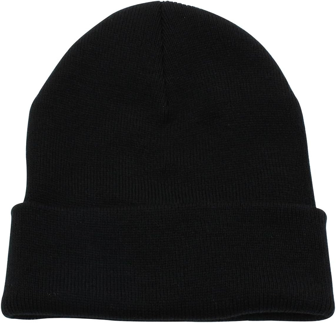 Top Level Beanie Men Women - Unisex Cuffed Plain Skull Knit Hat Cap | Amazon (US)