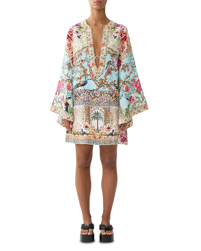Camilla Deep V Neck Linen Swim Cover-Up Dress | Bloomingdale's (US)