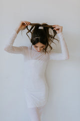 Pampas Sheer Pearl Bodycon Dress | Untamed Petals