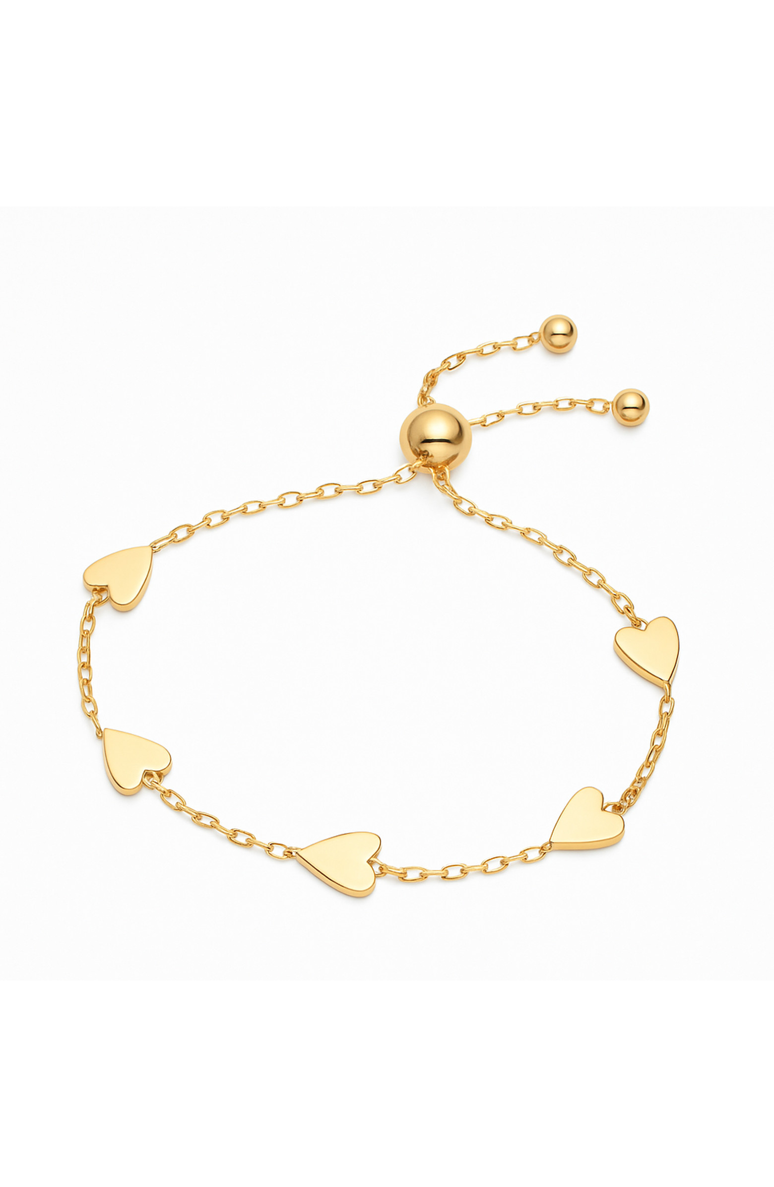 Gold-Tone Adjustable Heart Bracelet | Nordstrom