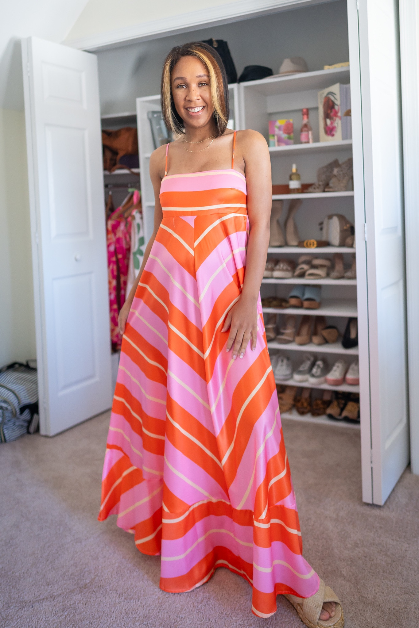 Vacation dress | summer dress | satin maxi dress | maternity dress | bump friendly dress | beach dress | vacation outfit 

#LTKbump #LTKtravel #LTKfindsunder100