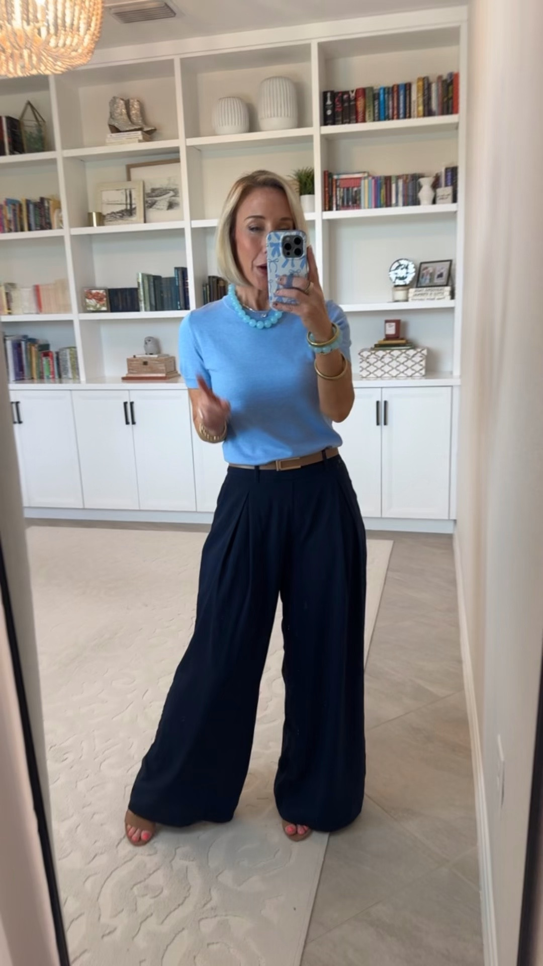 Amazon - summer sweaters styled 3 ways each. Short Sleeve Crew Neck Lightweight Sweater - size XS. 9 colors. * Wide Leg Trousers - size Small, 29” inseam (pull on pants). 

 

#LTKSeasonal #LTKOver40 #LTKSaleAlert