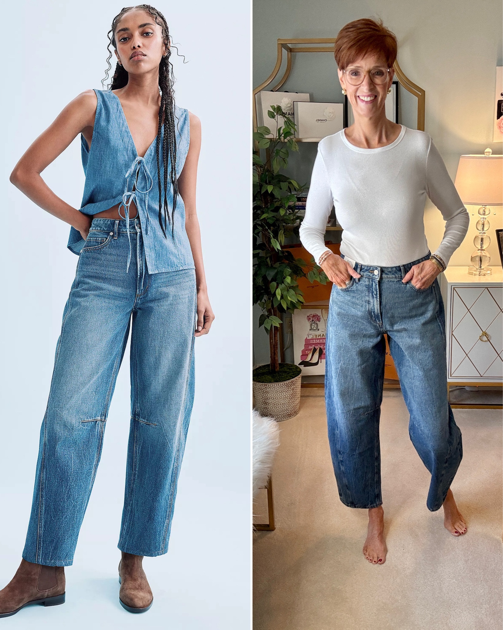 Loft Rivete Denim
High rise barrel
Size 29 talll Kept

#LTKootd #LTKTall #LTKOver40