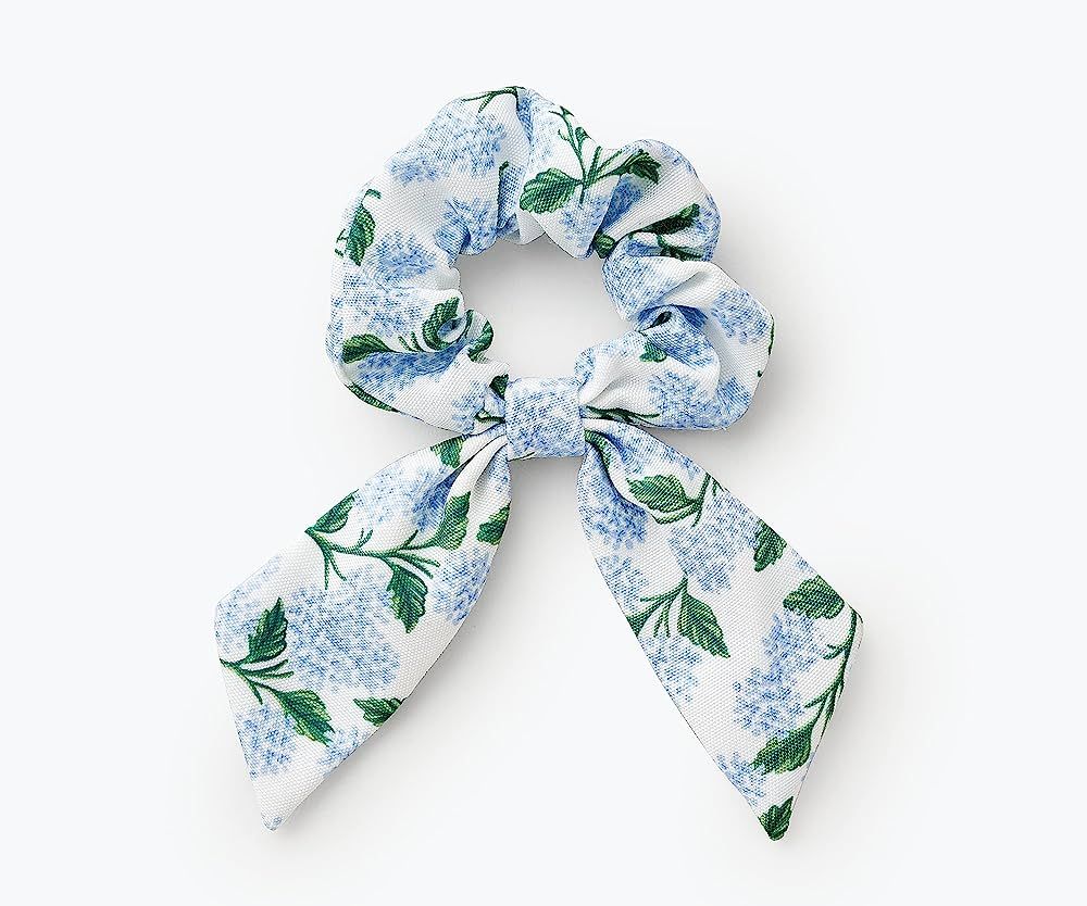 RIFLE PAPER CO. Hydrangea Scrunchie, 100% Polyester, Digitally Printed, 3.5" Diameter, Scarf Tie ... | Amazon (US)