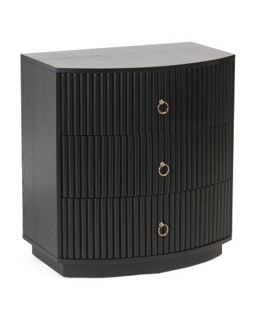 3 Drawer Fluted Night Stand | TJ Maxx