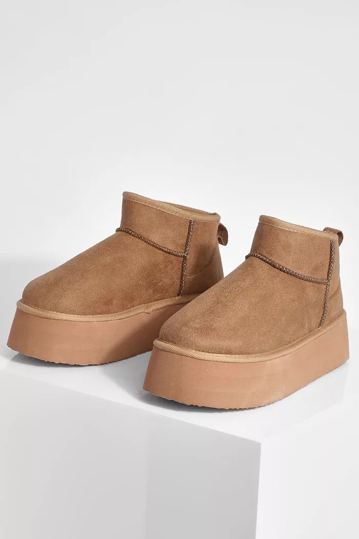 Platform Cozy Boots | boohoo (US & Canada)