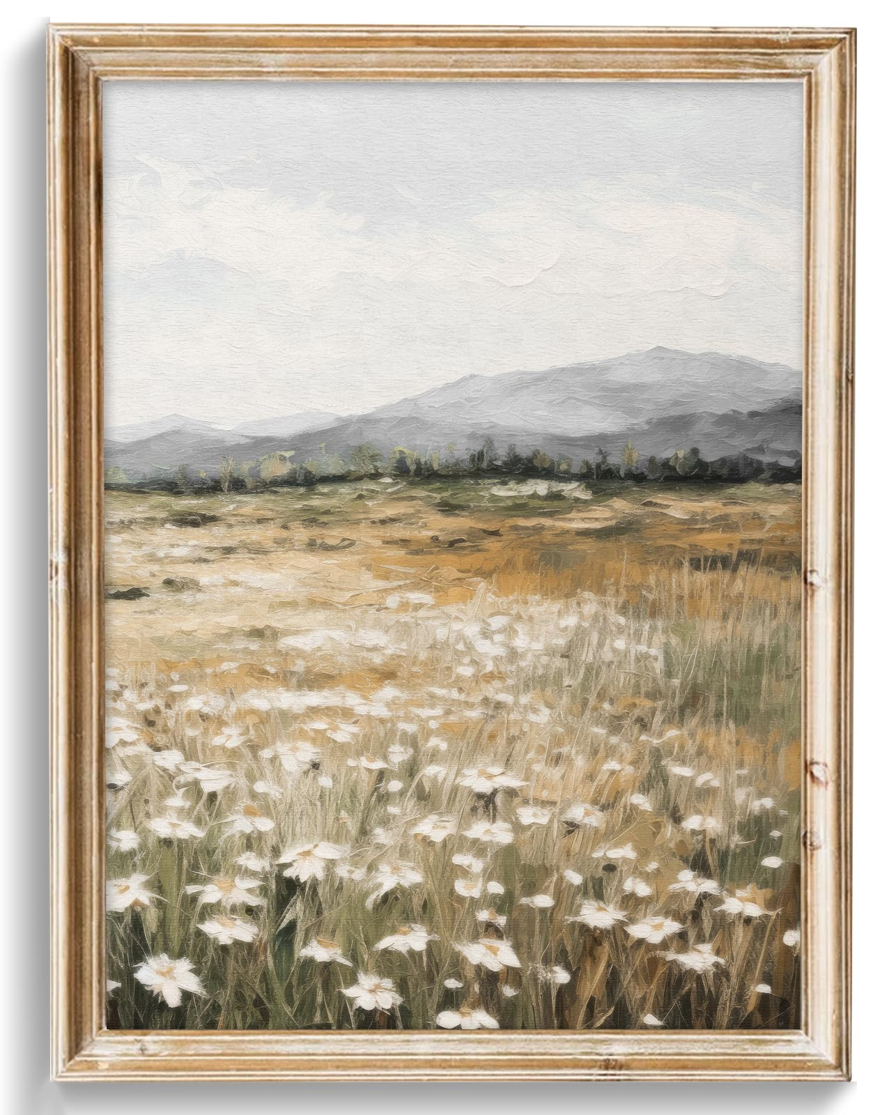 uniro Vintage Wall Art Decor Spring Muted Wildflower Field Wall Painting Canvas Prints Farmhouse ... | Amazon (US)