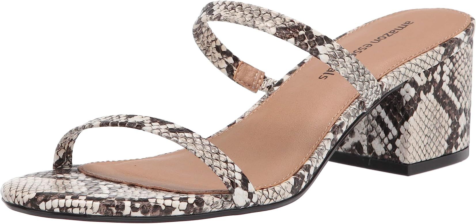 Amazon Essentials Women's Thin Two Strap Heeled Slide | Amazon (US)