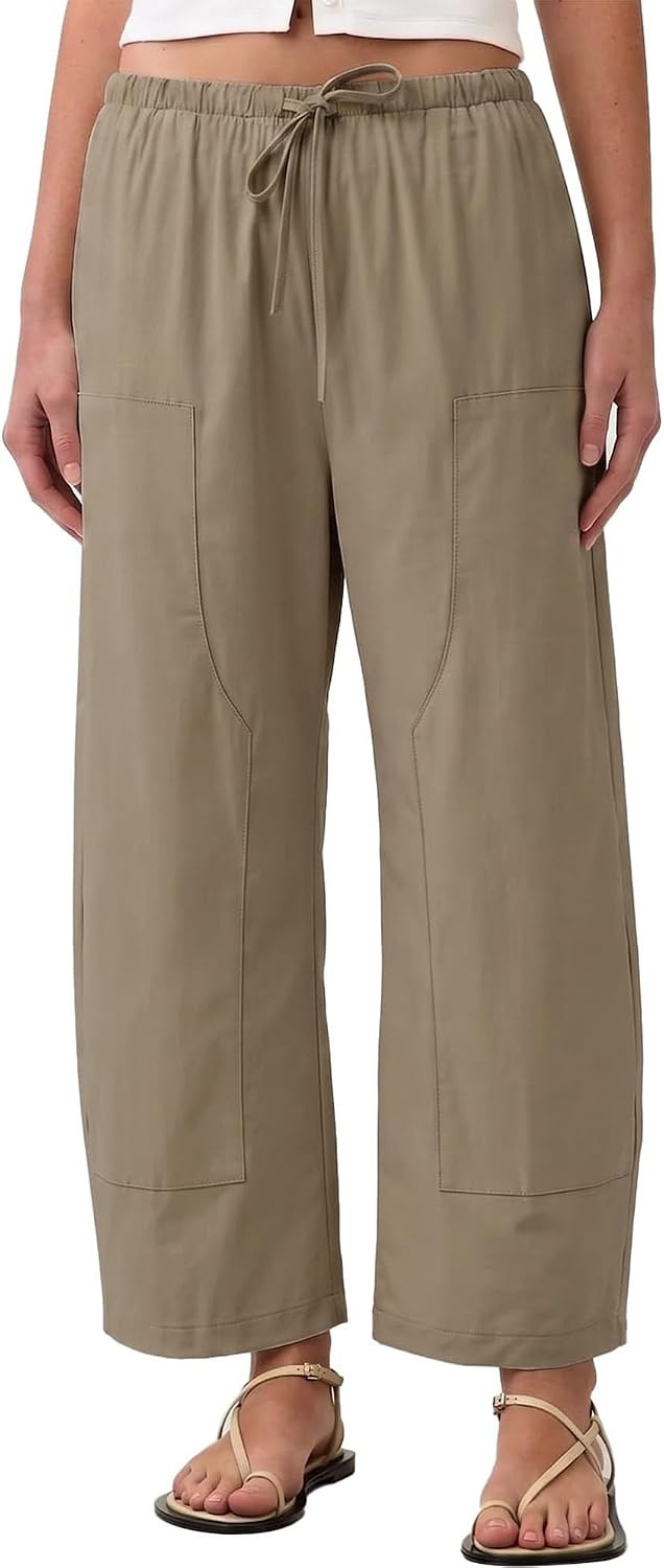 Womens Barrel Travel Pants Double Knee Lightweight Wide Leg Pants | Amazon (US)