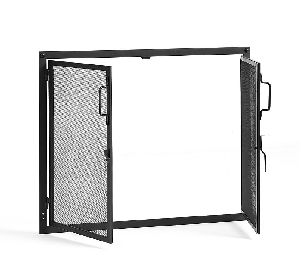 Industrial Fireplace Door Screen | Pottery Barn (US)