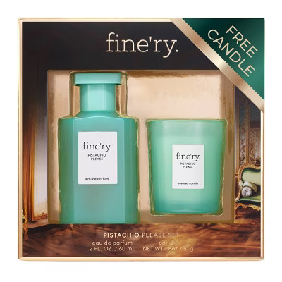 fine'ry. Full Size EDP + Mini Candle Gift Set - Pistachio Please - 2pc | Target
