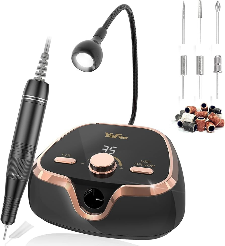 YaFex Nail Drill Professional Nail Machine 0-35000RPM Electric Nail File Kit E Filer with Speed D... | Amazon (US)