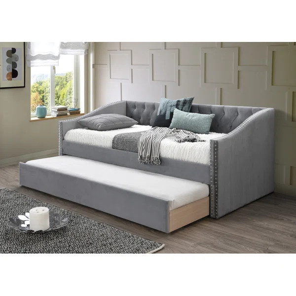 Ariarna Twin Solid Wood Daybed with Trundle | Wayfair North America