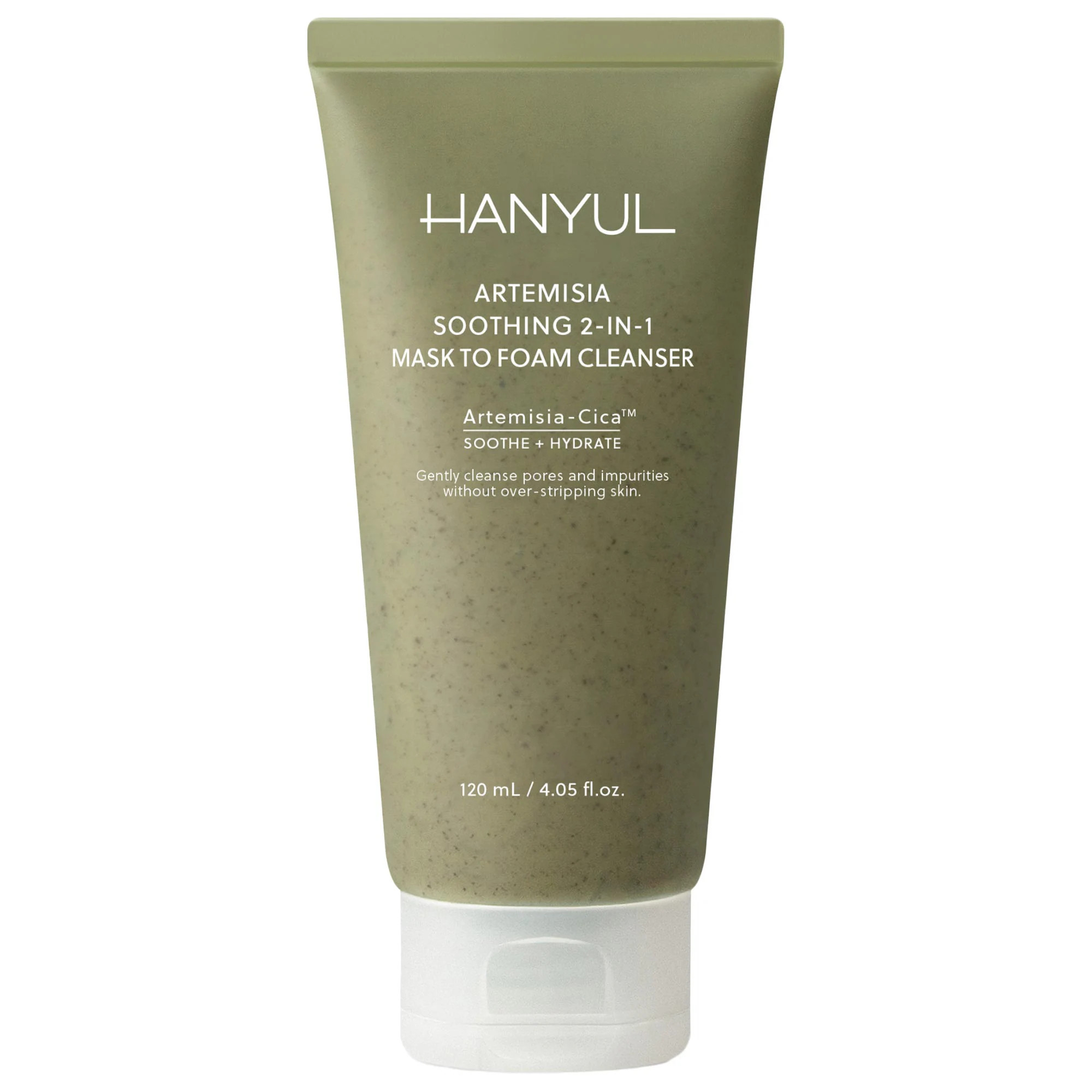Hanyul Artemisia Soothing 2-in-1 Mask to Foam Cleanser with Hyaluronic Acid + BHA 4.05 oz/120 mL | Sephora (US)