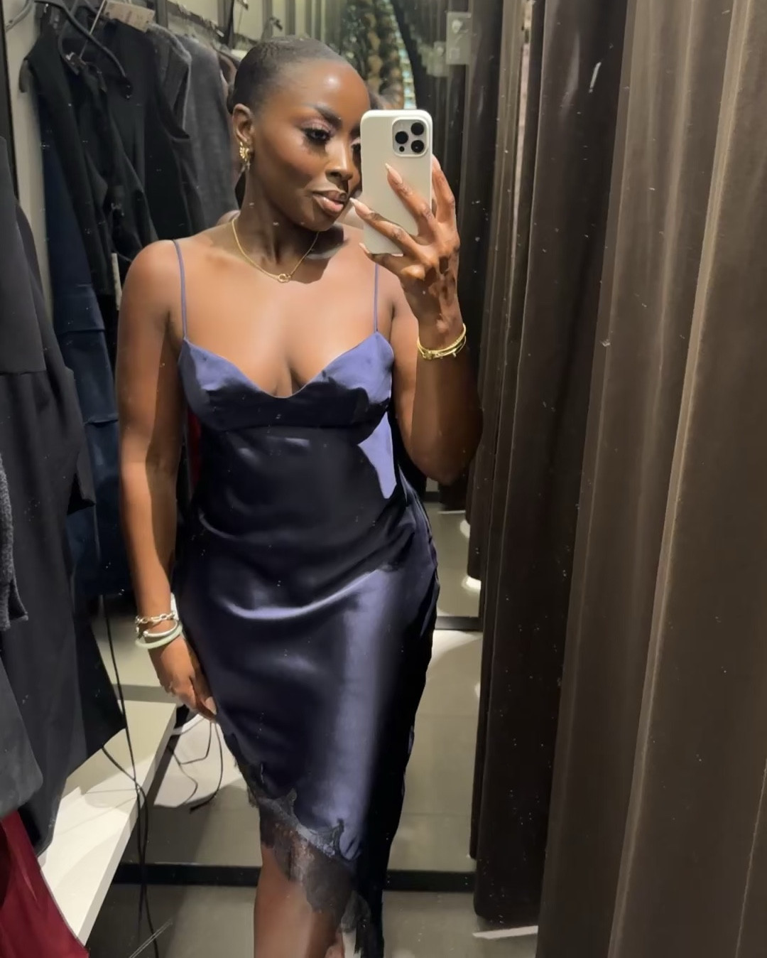 Wearing a L in this satin dress from Zara. It’s backless and the cut is real low and sexy!

#LTKStyleTip #LTKFindsUnder100 #LTKBeauty