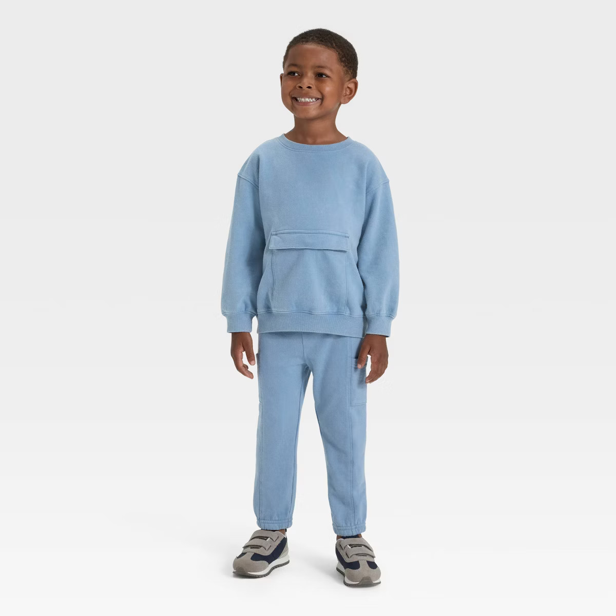 Toddler Boys' Washed French Terry Sweatshirt - Cat & Jack™ Gray 3T | Target