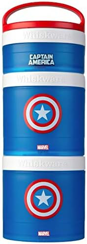 Whiskware Marvel Containers for Toddlers and Kids 3 Stackable Snack Cups for School and Travel, 2... | Amazon (US)
