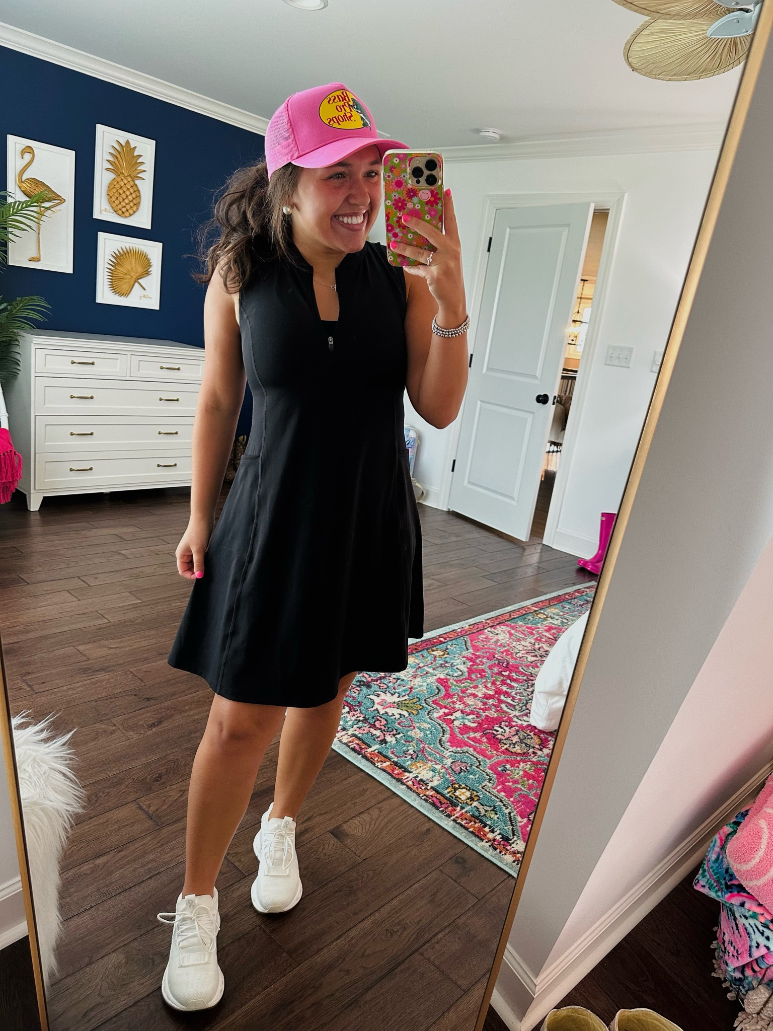 My favorite little athletic dress! It’s so cute & comfy. I’m wearing my normal size XS 💗 

Black athletic dress. White tennis shoes. Onclouds. Pink trucker hat. Trucker hat. Athletic outfit. Athletic wear. Outfits. Comfy fits. 

#LTKShoeCrush #LTKActive #LTKStyleTip