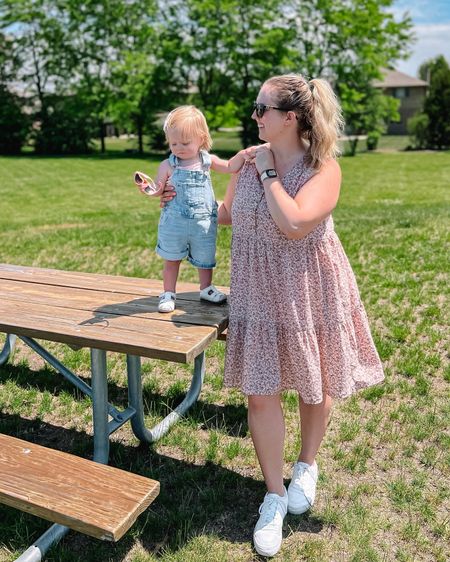 mommy & me / summer dresses / sundress / summer outfit / Memorial Day / Fourth of July / country concert outfits / country looks / swing dress / baby overalls / toddler overalls / toddler outfits / toddler girl / baby girl / white sneakers 

#LTKunder100 #LTKkids #LTKSeasonal