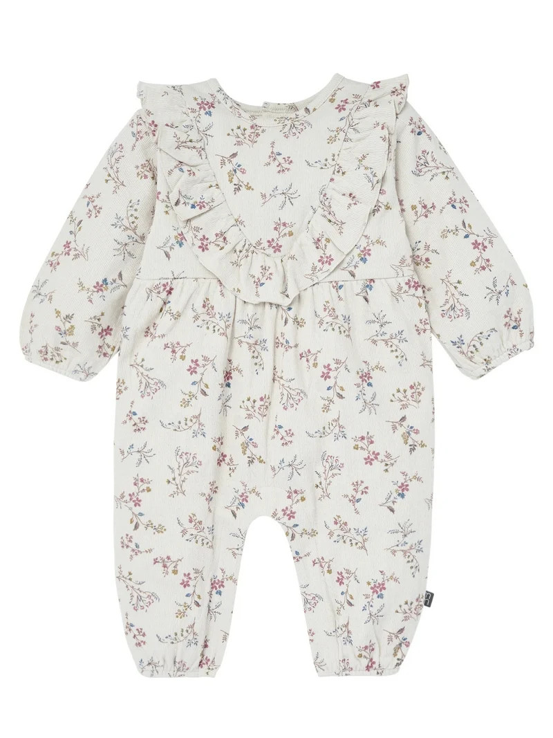 Modern Moments by Gerber Baby Girl Ruffle Romper, Sizes 0/3 Months - 24 Months | Walmart (US)
