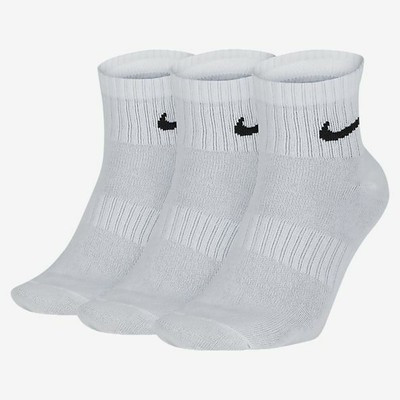 NIKE Everyday Cushioned Training Ankle Socks 3 Pairs SX7664 White Men 8-12 | eBay AU