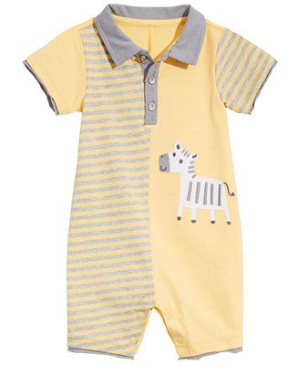 First Impressions Baby Boys Zebra Cotton Sunsuit, Created for Macy's  & Reviews - All Baby - Kids... | Macys (US)