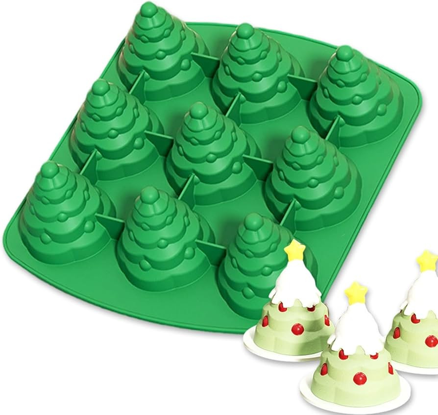 1 Pcs 3D Christmas Tree Silicone Molds Chocolate Molds Food Christmas Themed Treat Baking Freezin... | Amazon (US)