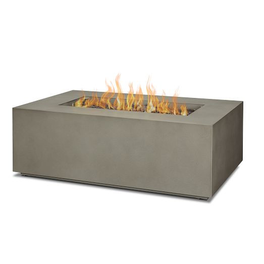 Rutland Rectangle Fire Pit Table (42"–70") | West Elm (US)
