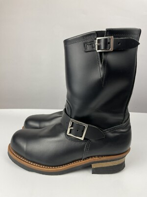 Red Wing 2268 Steel Toe Engineer Black Leather Men's Boots size 8 D Seconds  | eBay | eBay UK