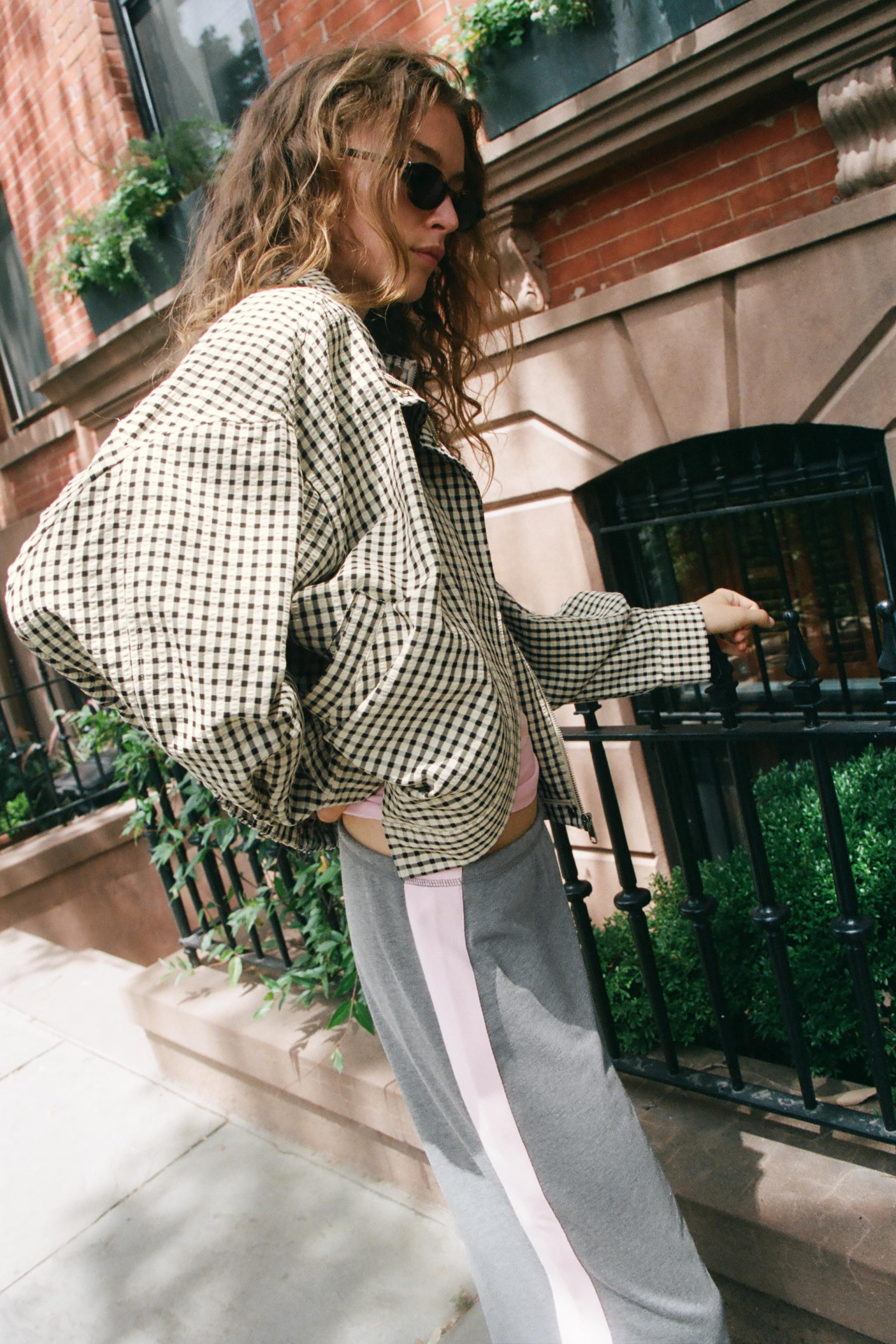 CHECK BOMBER JACKET | Zara UK