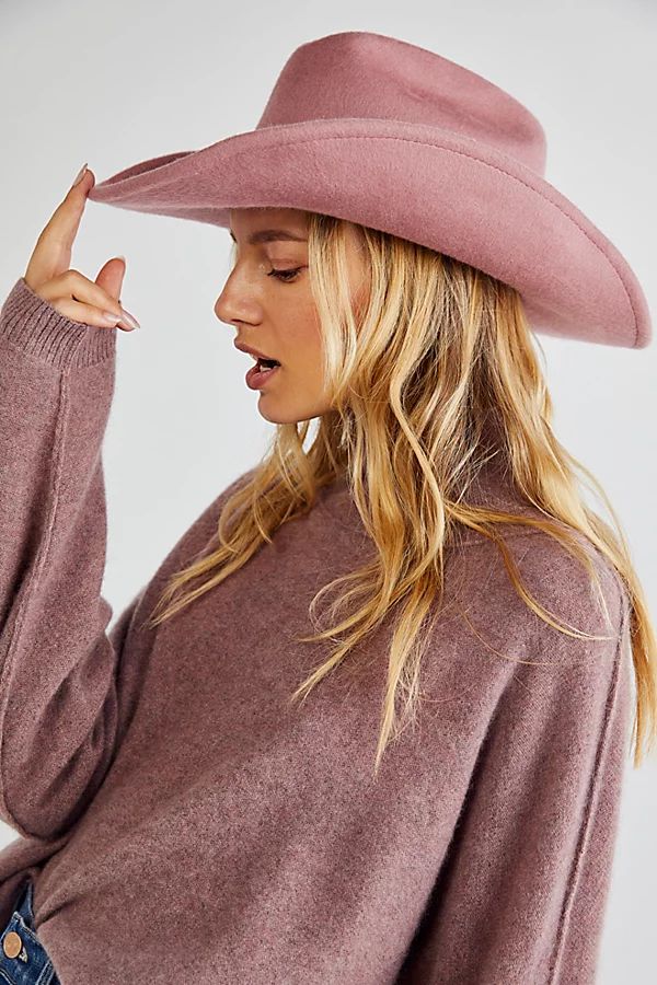 Cash Cowboy Hat by Wyeth at Free People, Rose, One Size | Free People (Global - UK&FR Excluded)