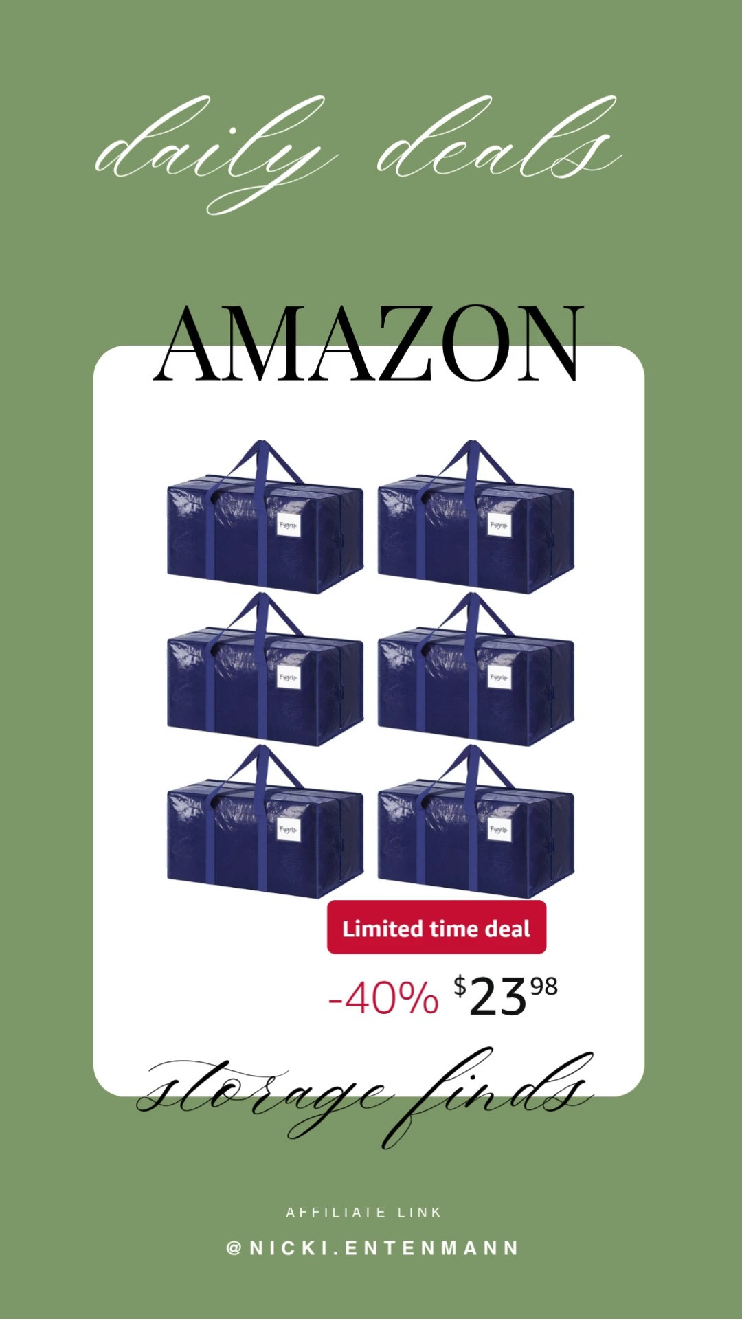 These 6 pack extra heavy duty large moving bags with strong zipper and comfortable handles bring cheerful convenience and effortless versatility to everyday storage with modern style. #MovingBags #HeavyDutyStorage #ZipperBags #OrganizingEssentials #HomeStorage #DailyUse #LifestyleGear #ModernLiving #TravelStorage #PackingSolutions 👜✨📦
 

 #LTKHome #LTKSaleAlert #LTKTravel